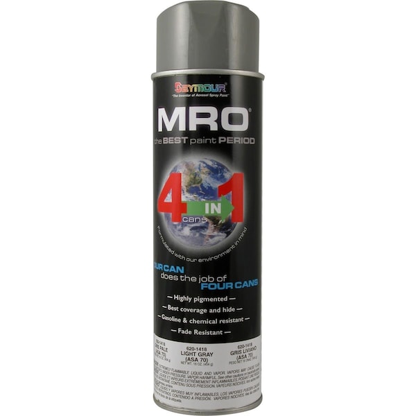 Seymour Of Sycamore 20 oz Industrial Mro High Solids Spray Paint, Light Machinery Gray, 6PK SE488771 - main